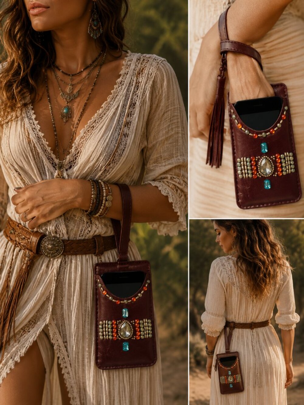 Women - Bags - Handcrafted Full-Grain Reindeer Hide Wristlet